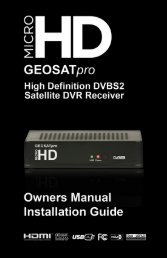 GEOSATpro microHD Owner's Manual and ... - Satellite AV, LLC