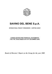 Annual consolidated financial statements - Savino Del Bene