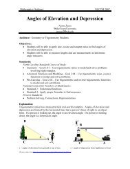 Angles of Elevation and Depression - the home page - Wake Forest ...