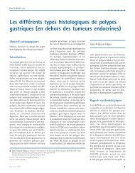 Les diffÃ©rents types histologiques de polypes gastriques (en dehors ...