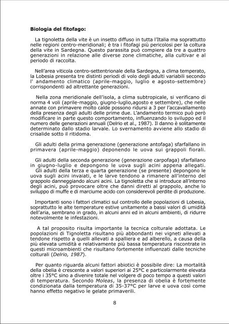 Tignoletta della vite [file .pdf] - Sardegna Agricoltura