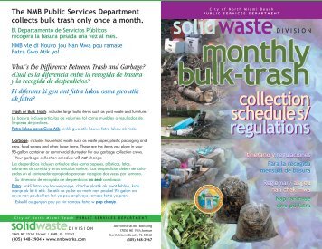 collection schedules - City of North Miami Beach