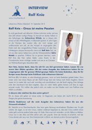 INTERVIEW Rolf Knie - Salto Natale