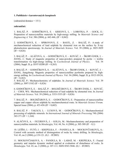 1 Publika Cie V Karentovana Ch A Asopisoch Zahrania Na C Doma Ce 15
