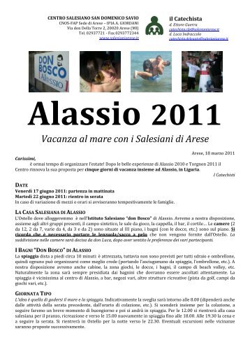 Alassio 2011 Vacanza al mare con i Salesiani di Arese