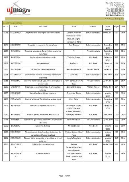 CATALOG GENERAL - UJmag