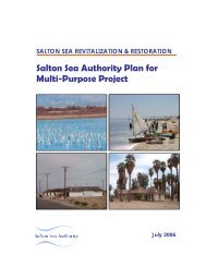 Restoration Plan - Salton Sea Authority - State of California