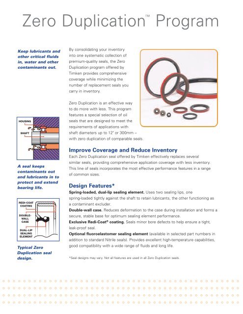 National/ Timken Seals Catalog - Norfolkbearings.com