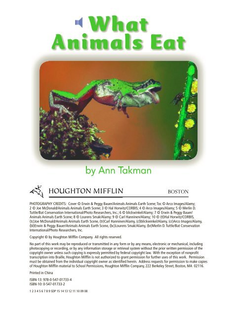 Lesson 24:What Animals Eat