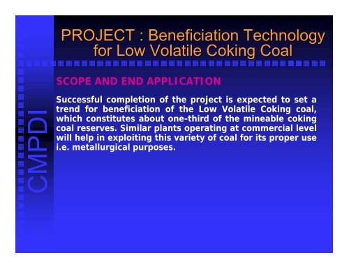 Low Volatile Coking Coal Beneficiation/India - Office of Fossil Energy