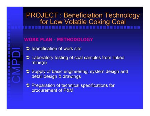 Low Volatile Coking Coal Beneficiation/India - Office of Fossil Energy