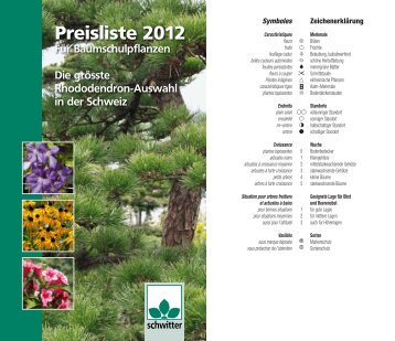 Preisliste 2012 Preis