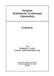 Skriptum Medizinische Terminologie Zahnmedizin Skriptum ...