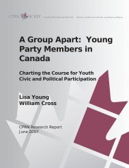 A Group Apart - Canadian Policy Research Networks