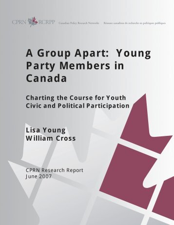 A Group Apart - Canadian Policy Research Networks