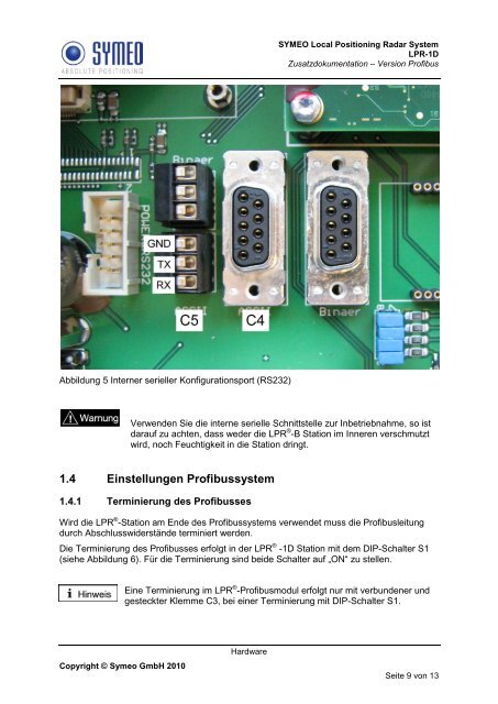 Profibus Dokumentation LPR-1D.pdf - Symeo