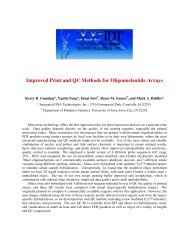 Improved Print and QC Methods for Oligonucleotide Arrays