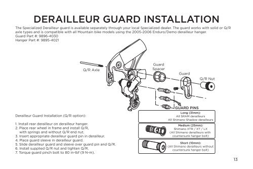 OWNER'S MANUAL - Specialized Bicycles