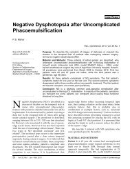 Negative Dysphotopsia after Uncomplicated Phacoemulsification