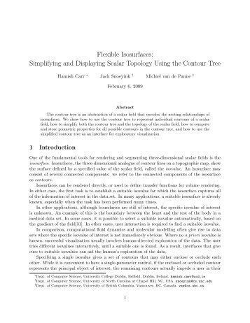 Flexible Isosurfaces: Simplifying and Displaying Scalar Topology ...