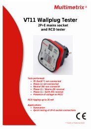 VT11 Wallplug Tester - Multimetrix