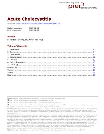 Acute Cholecystitis - CECity
