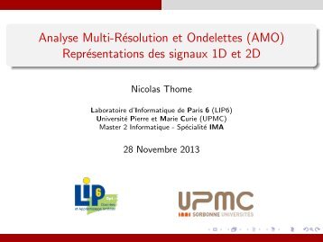 Analyse Multi-Résolution et Ondelettes (AMO ... - IA - LIP6