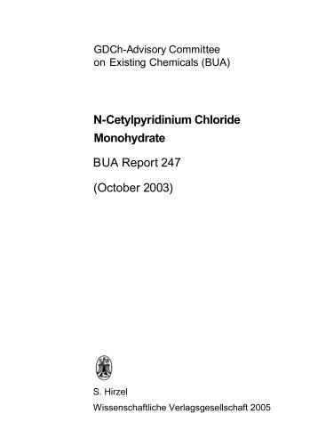 N-Cetylpyridinium Chloride Monohydrate B UA Report 2 (October ...