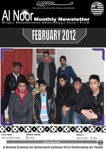 Al Noor Newsletter - Majlis Khuddamul Ahmadiyya UK