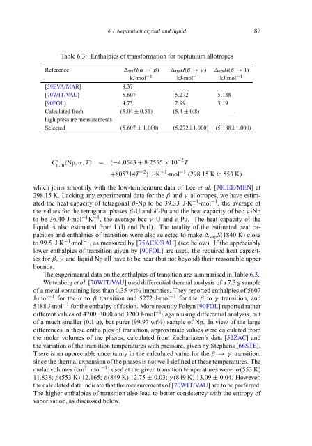 chemical thermodynamics of neptunium and plutonium - U.S. ...