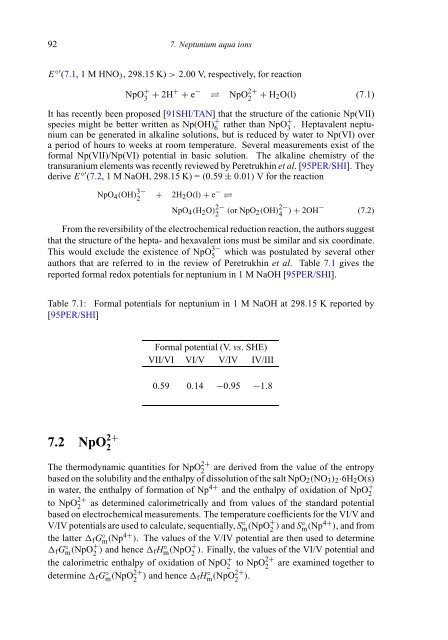 chemical thermodynamics of neptunium and plutonium - U.S. ...