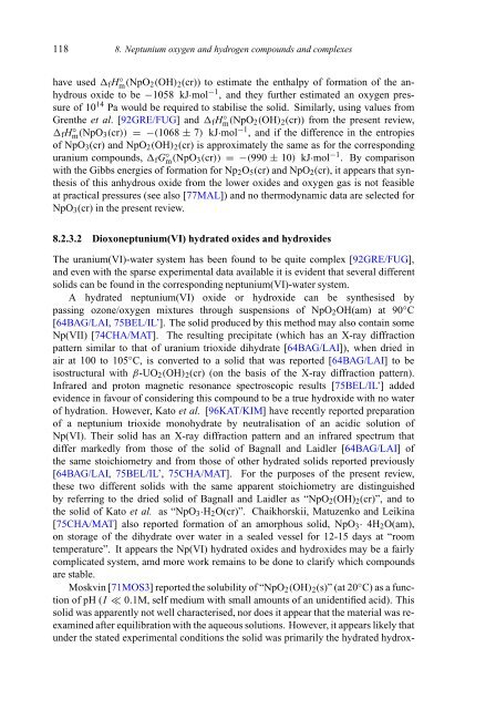 chemical thermodynamics of neptunium and plutonium - U.S. ...