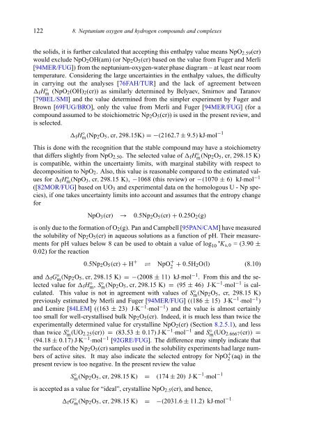 chemical thermodynamics of neptunium and plutonium - U.S. ...