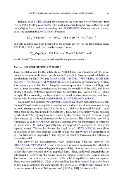 chemical thermodynamics of neptunium and plutonium - U.S. ...