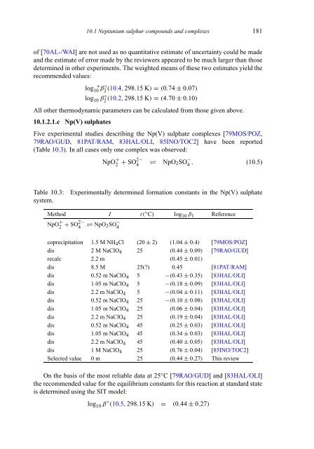 chemical thermodynamics of neptunium and plutonium - U.S. ...