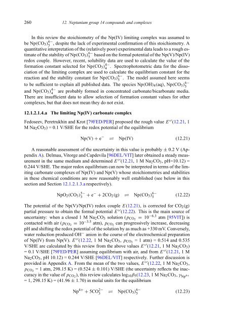 chemical thermodynamics of neptunium and plutonium - U.S. ...