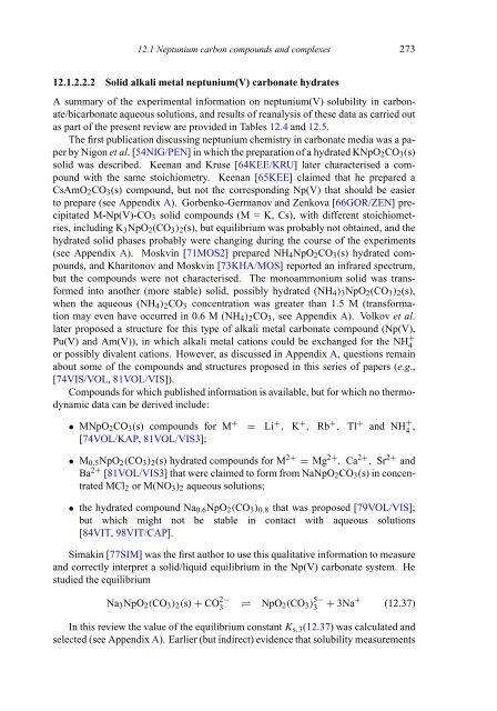 chemical thermodynamics of neptunium and plutonium - U.S. ...