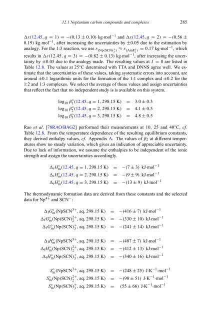 chemical thermodynamics of neptunium and plutonium - U.S. ...