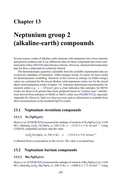 chemical thermodynamics of neptunium and plutonium - U.S. ...