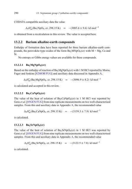 chemical thermodynamics of neptunium and plutonium - U.S. ...