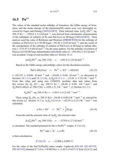 chemical thermodynamics of neptunium and plutonium - U.S. ...