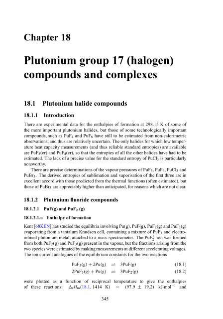 chemical thermodynamics of neptunium and plutonium - U.S. ...