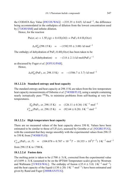 chemical thermodynamics of neptunium and plutonium - U.S. ...