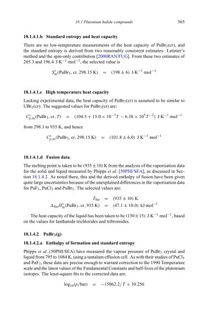 chemical thermodynamics of neptunium and plutonium - U.S. ...