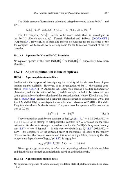 chemical thermodynamics of neptunium and plutonium - U.S. ...