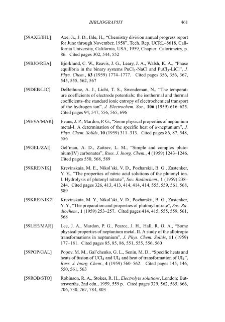 chemical thermodynamics of neptunium and plutonium - U.S. ...