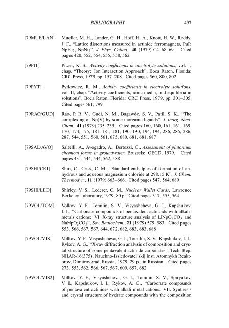 chemical thermodynamics of neptunium and plutonium - U.S. ...