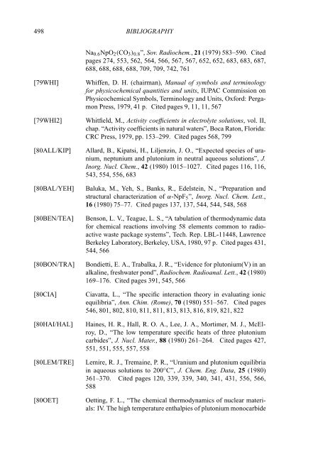 chemical thermodynamics of neptunium and plutonium - U.S. ...