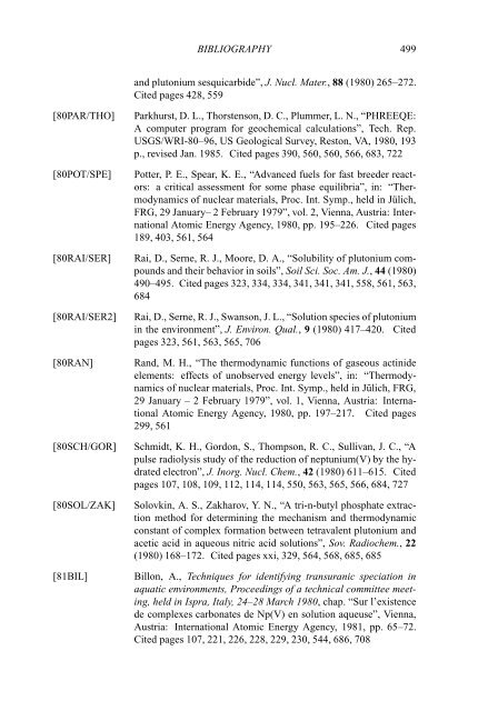 chemical thermodynamics of neptunium and plutonium - U.S. ...