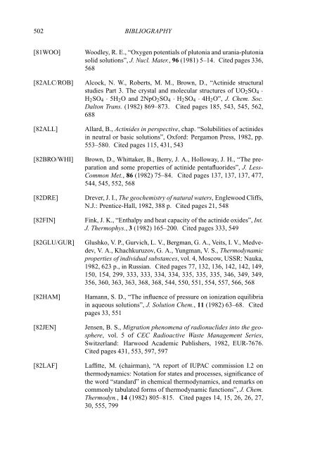 chemical thermodynamics of neptunium and plutonium - U.S. ...